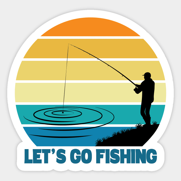 Let's Go Fishing Sticker by TheInkElephant